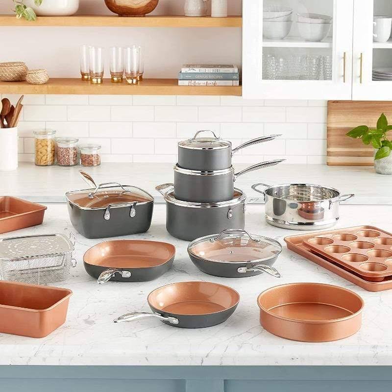Gotham Steel Pro Hard-Anodized 20-Piece Cookware Set