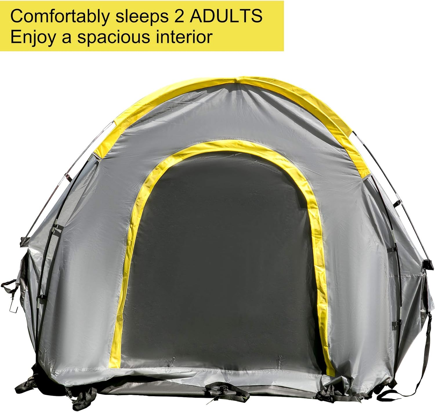 VEVOR Truck Tent 6' Tall Bed Truck Bed Tent, Pickup Tent for Mid Size Truck, Waterproof Truck Camper, 2-Person Sleeping Capacity, 2 Mesh Windows, Easy to Setup Truck Tents for Camping, Hiking