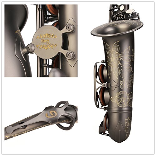 Glory Black Laquer E Flat Alto Saxophone with 11reeds,8 Pads cushions,case,carekit