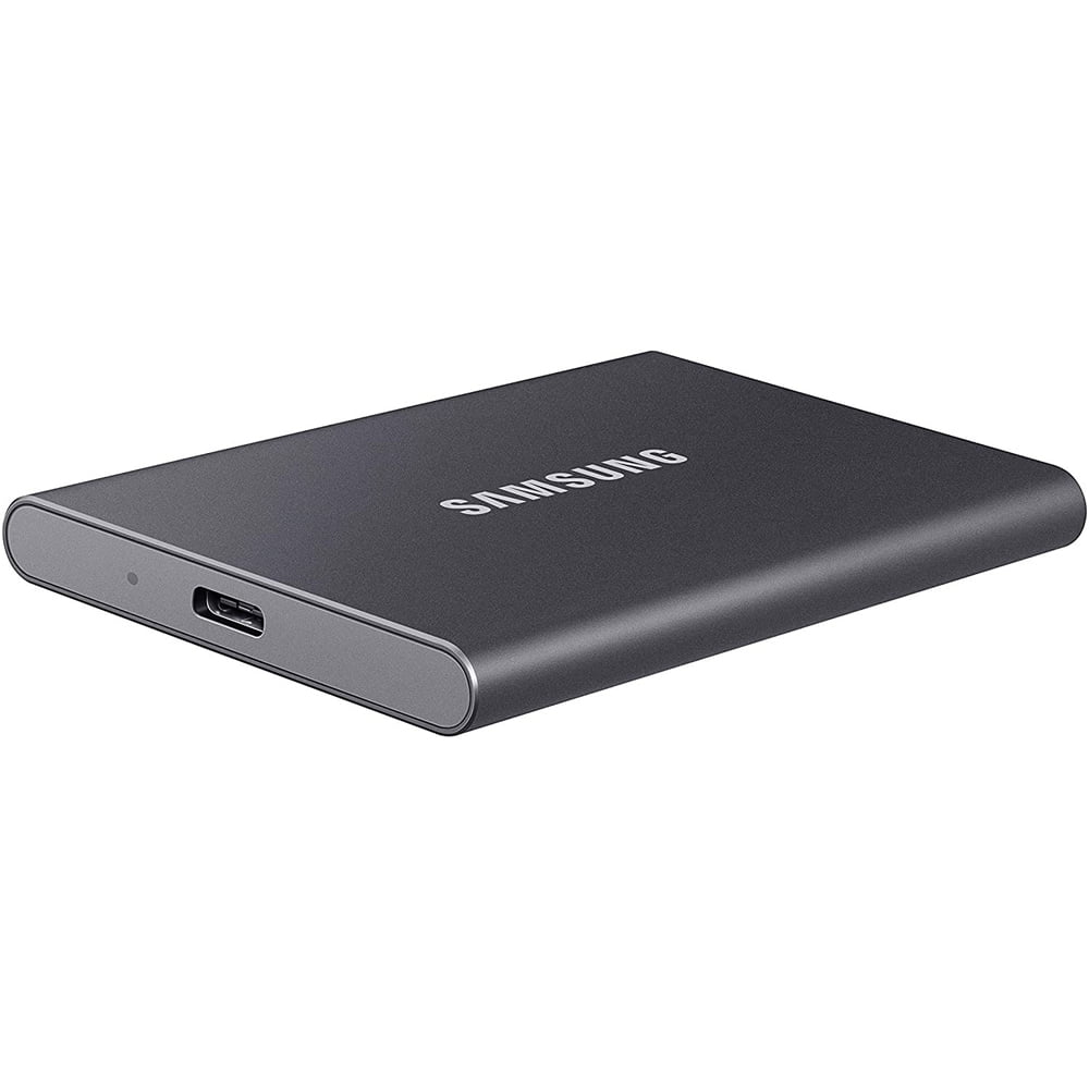 Samsung MU-PC2T0T/AM Portable SSD T7 USB 3.2 2TB Gray Bundle with Lexar PLAY 1TB microSDXC UHS-I Memory Card and Deco Photo 6 x 6 inch Microfiber Cleaning Cloth