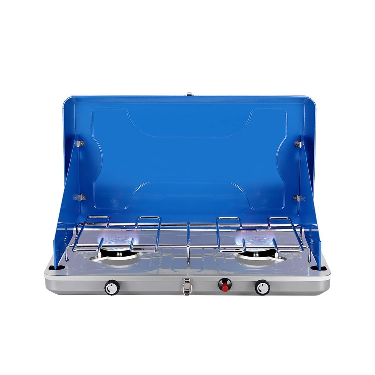 Camplux GAS Camping Stove JK-6320 Auto-Ignition Propane Stove 2 Burner 20,000 BTU