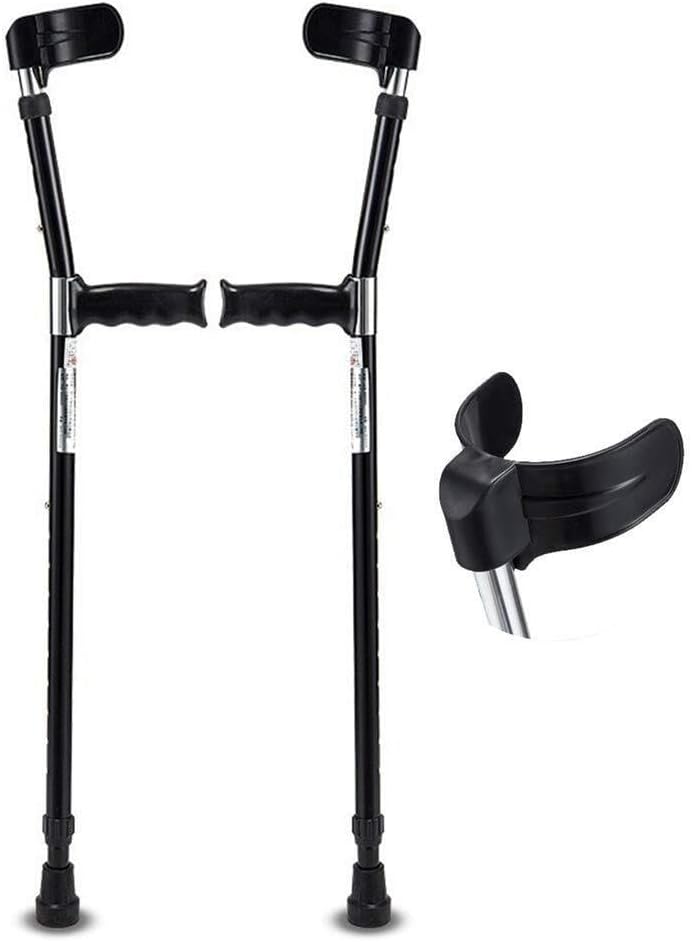 Canes Forearm Crutches, Ergonomic Aluminum Alloy Crutches, Lightweight and Easy to Carry Elbow Crutches, Adjustable in 10 Steps, sui
