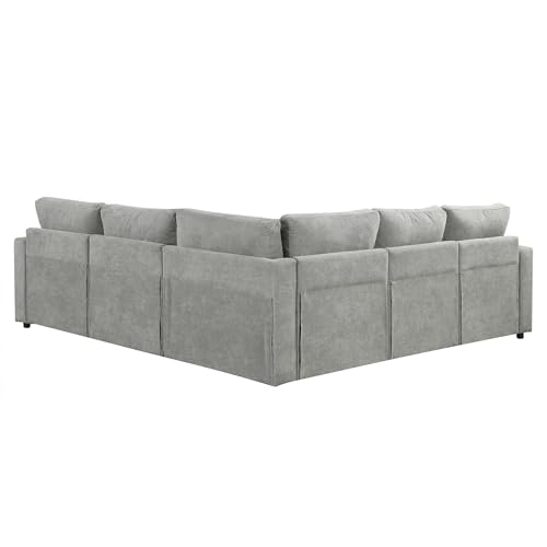 U Shaped Convertible Sectional Sofa Pull Out Bed with Left Hand Chaise , Deep Seat Reversible Sleeper Corner Couch with Stoage and Detachable Backrest, Corduroy Upholstered Sofabed for Living Room