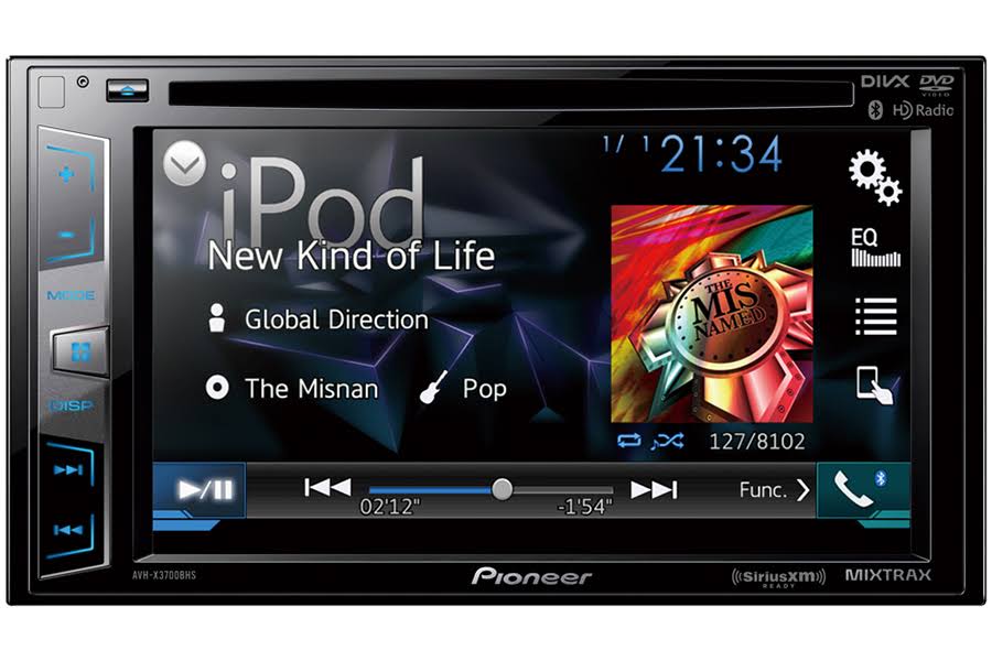 Pioneer AVH X3700BHS In-dash DVD Receiver - 6.2x22 Touch Display