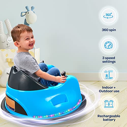 Bumper Car for Toddlers - Toddler, Baby, and Kids Ride On Toy Electric Bumper Car - with Bluetooth, Music and Remote/Safety Certified, Kid Approved, Electric Kids Ride on Bumper Car Gift