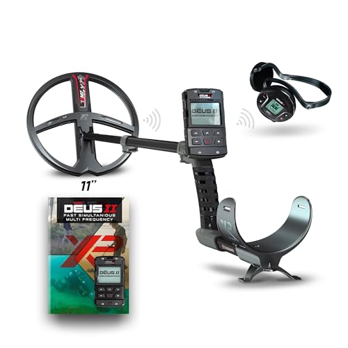 XP Metal Detector Deus II - Waterproof and Multi Frequency, Ideal for Treasure and relic Hunting - with 9" FMF Coil, Remote Control, WS6 Wireless Headphones & S-Telescopic stem (DEUS2-22FMFRCWS6EA)