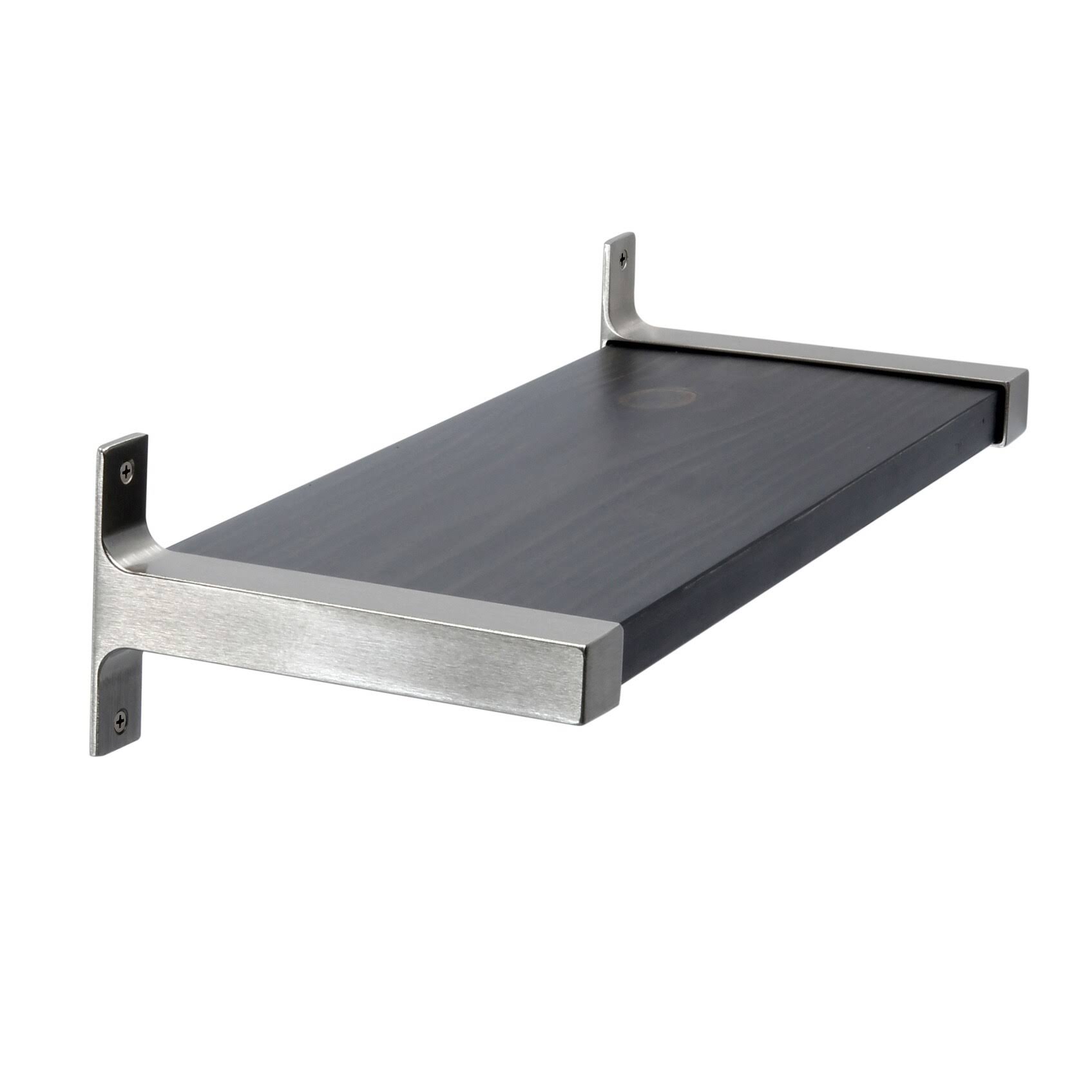 Industrial Modern 3-Piece Wood Wall Shelf Set White Washed 36 x 7.75