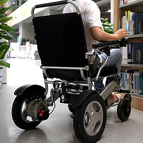 Smart Electric Wheelchair Premium Grade Heavy Duty Lightweight Foldable Power Wheelchair for Adults (Black)