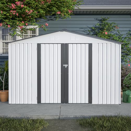6x4 Ft Outdoor Storage Shed, Heavy-Duty All-Weather Tool Shed with Lockable Doors, Durable Resin Construction for, Patio & Backyard Organization Black