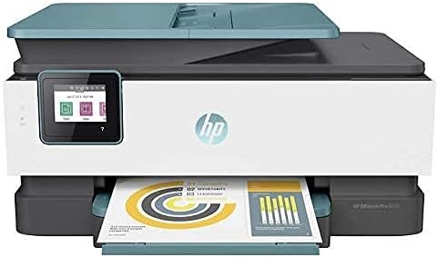 HP OfficeJet 8022 Wireless All-in-One Color Inkjet Printer, Scan, Copy and Fax, 3UC65A (Renewed)