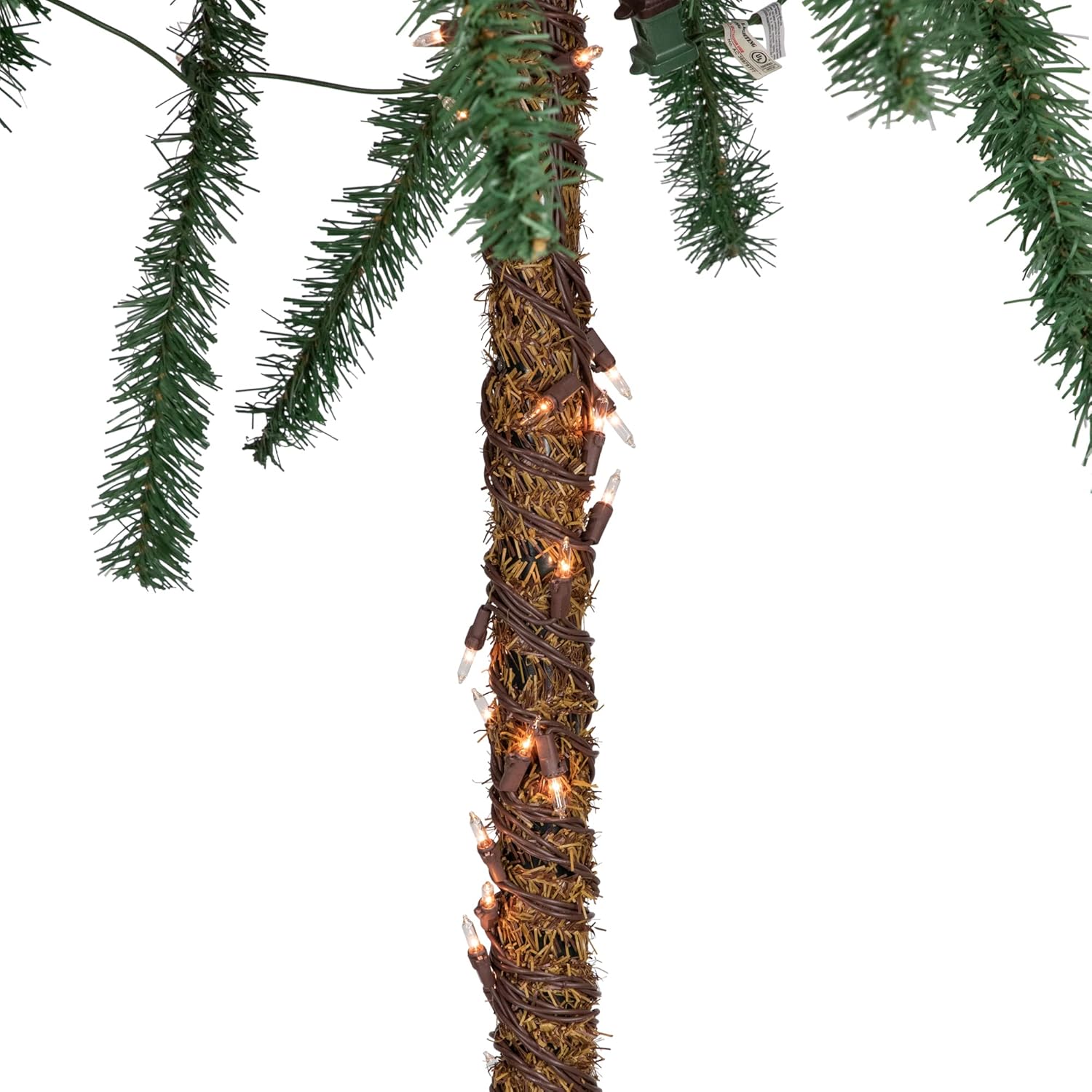 Northlight 6' Pre-Lit Dual Artificial Tropical Outdoor Patio Palm Trees - Clear Lights