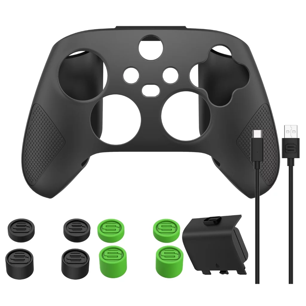 Xbox Series S 512GB All-Digital Holiday Bundle Console with Extra Carbon Black Controller and Surge StarterPack