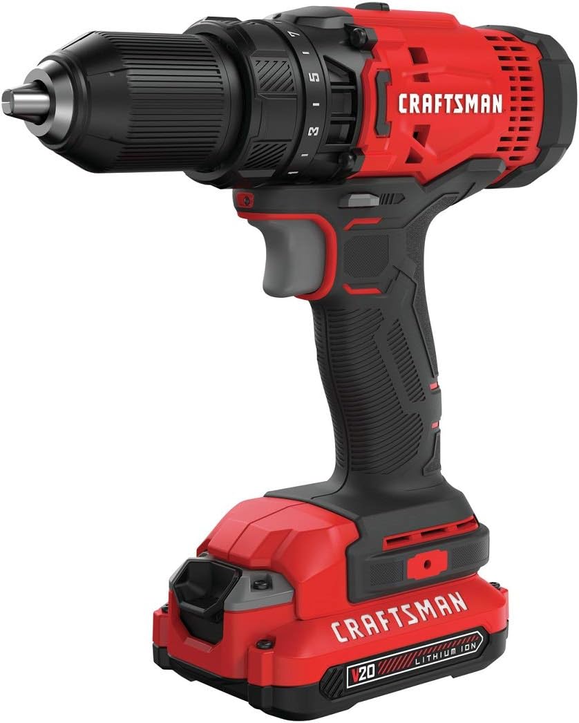 CRAFTSMAN V20* Cordless Drill/Driver Kit (CMCD700C1) Pack of 2