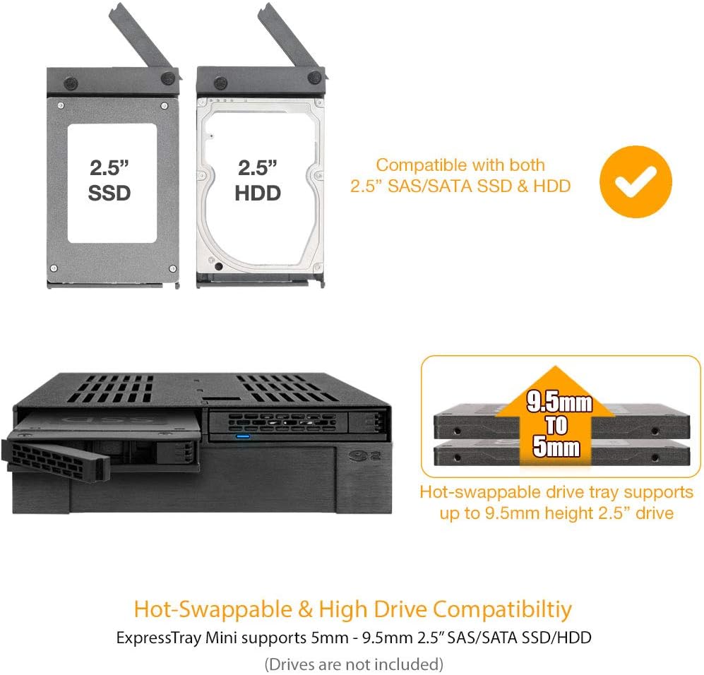 ICY DOCK 6 x 2.5” SATA HDD / SSD Hot Swap Cage for External 5.25” Bay | ExpressCage MB326SP-B