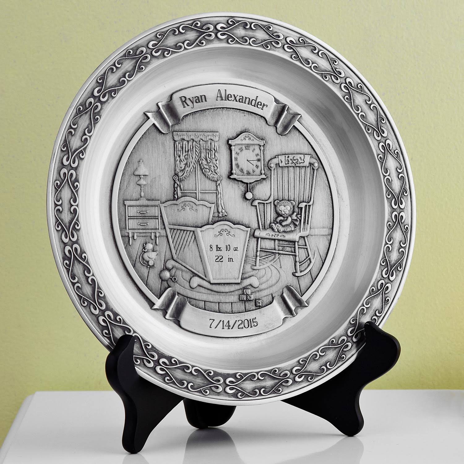 Personal Creations Personalized Pewter Baby Plate B2486053