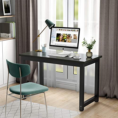 Tribesigns Modern Computer Desk, 63 x 31.5 inch Large Executive Office Desk Computer Table Study Writing Desk Workstation for Home Office, Spliced Desktop, White