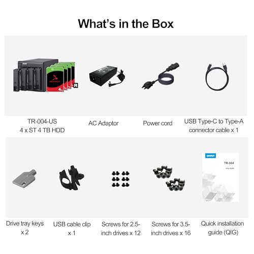 QNAP TR-004 4 Bay USB Type-C Direct Attached Storage (DAS) with hardware RAID (Diskless)
