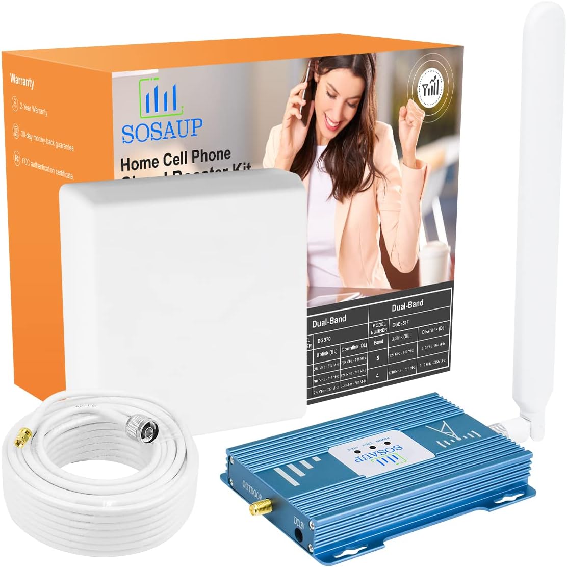 Verizon Cell Phone Signal Booster AT&T Signal Booster T Mobile 4G 5G LTE Band 13/12/17 ATT Cell Phone Booster Verizon Signal Booster AT&T Cell Signal Booster Verizon Network Extender Boost Voice+Data