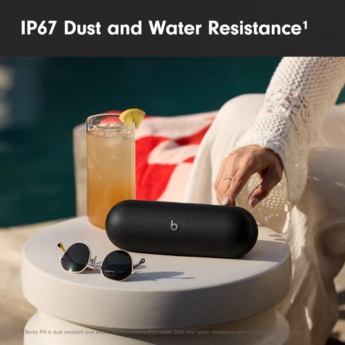 Beats Pill - Portable Bluetooth Speaker- Up to 24H Battery Life, Water Resistant, Bluetooth, Apple & Android Compatible, Seriously Loud Sound for Home, Outdoor and Travel- Champagne Gold