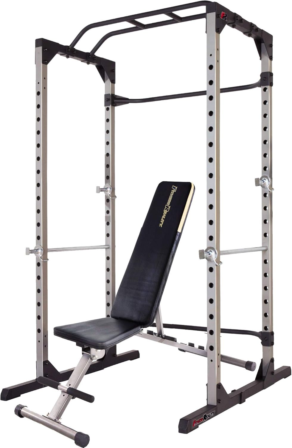 Fitness Reality Squat Rack Power Cage with | Optional Lat Pulldown & Leg Holdown Attachment | Squat and Bench Rack Combos| Super Max 810 XLT |