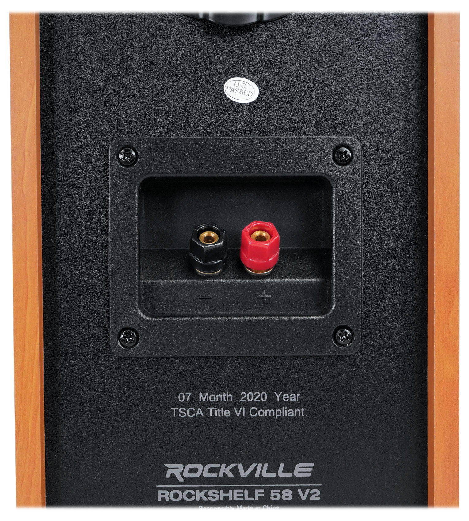 Rockville RPA60BT Receiver+(2) 5.25" Wood Bookshelf Speakers+36" Wood Stands + Rockville R14GSBR100 Red/Blk 14 Gauge 100' Ft. Mini Spool Car Audio Speaker Wire