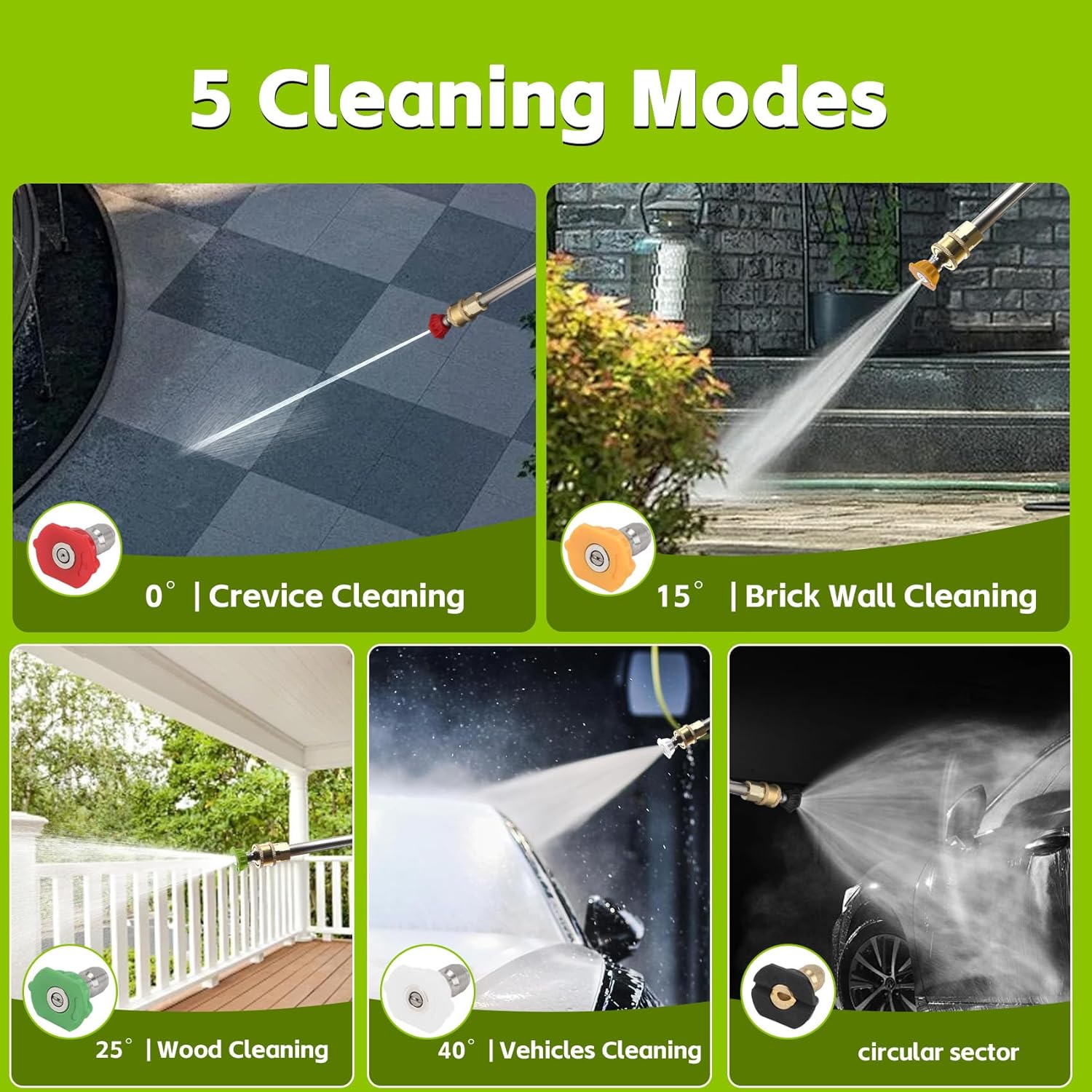 Electric Pressure Washer 2400PSI 1.67GPM Power Washer with 20FT Hose,Portable Pressure Cleaner Machine With 5 Different Pressure Tips, Foam Cannon and Spray Gun for Car, Patio, Fence, Garden
