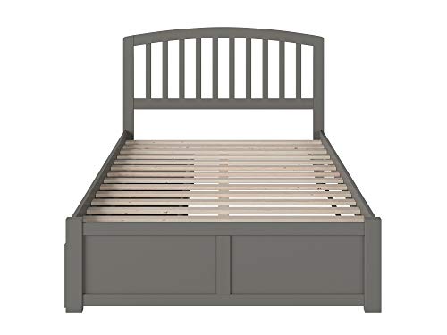 AFI Richmond Twin XL Size Platform Bed with Footboard & Storage Drawers in White