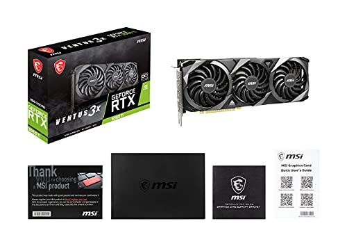 MSI Gaming GeForce RTX 3080 Ti Gaming X Trio 12G Computer Gaming Graphics Card 12GB GDRR6X 320-Bit HDMI/DP Nvlink Torx Fan 3 Ampere Architecture OC, NVIDIA GPU Video Cards for Gaming PC (Renewed)