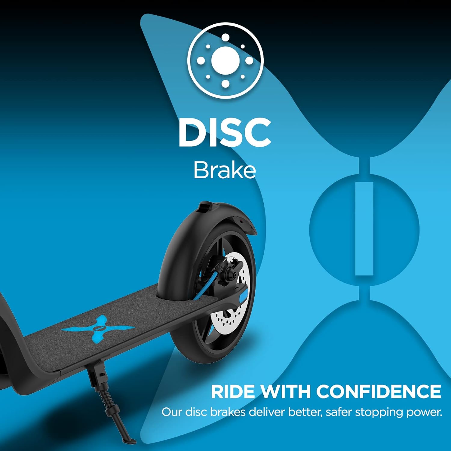 Hover-1 Highlander Pro Electric Folding Scooter | Top Speed 18MPH, Range 18 MI, Max Weight 264LBS, LCD Display, Hand Brake & Brake Light, Air Tires