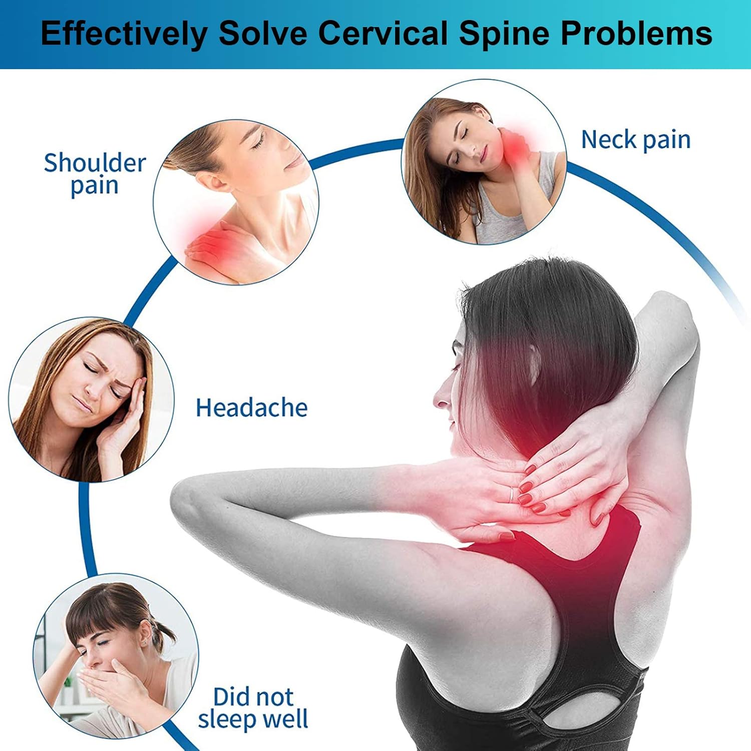 Posture Neck Exercising Cervical Spine Hydrator Pump, Relief for Stiffness, Relieves Neck Pain, Neck Curve Restorer Pack of 2