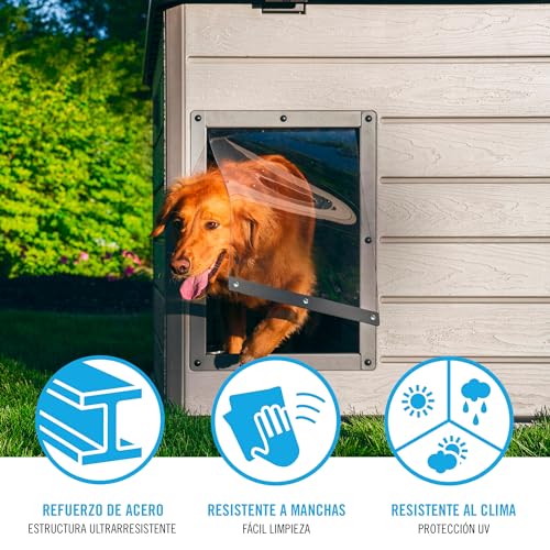 Lifetime Deluxe Dog House, Weather Protected with Adjustable Vents, Ideal Shelter for Medium to Large Dogs
