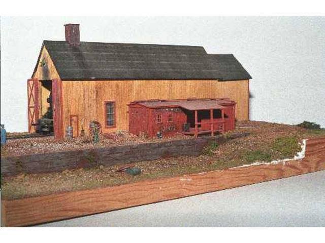 JV Models - Haliburton Engine House -- Scale 23 x 79' - HO Kit