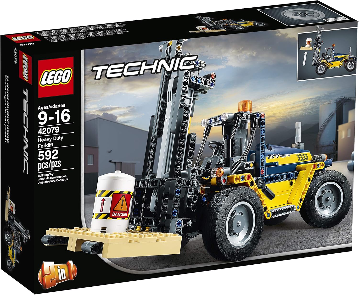 LEGO Technic Heavy Duty Forklift 42079 Building Kit (592 Pieces)