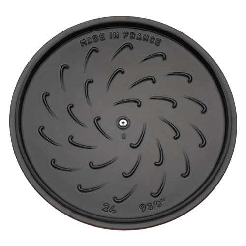 STAUB Specialty Shaped Dutch Cast Iron 3.75-qt Essential French Oven Dragon Lid-Cherry