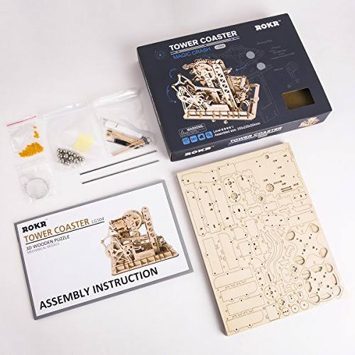 ROKR 3D Wooden Puzzle-Mechanical Model-Wooden Craft Kit-DIY Toy-Tower Coaster