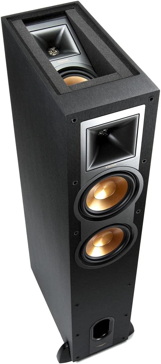 Klipsch Reference R-26FA Dolby Atmos Floorstanding Speakers, Black, Pair