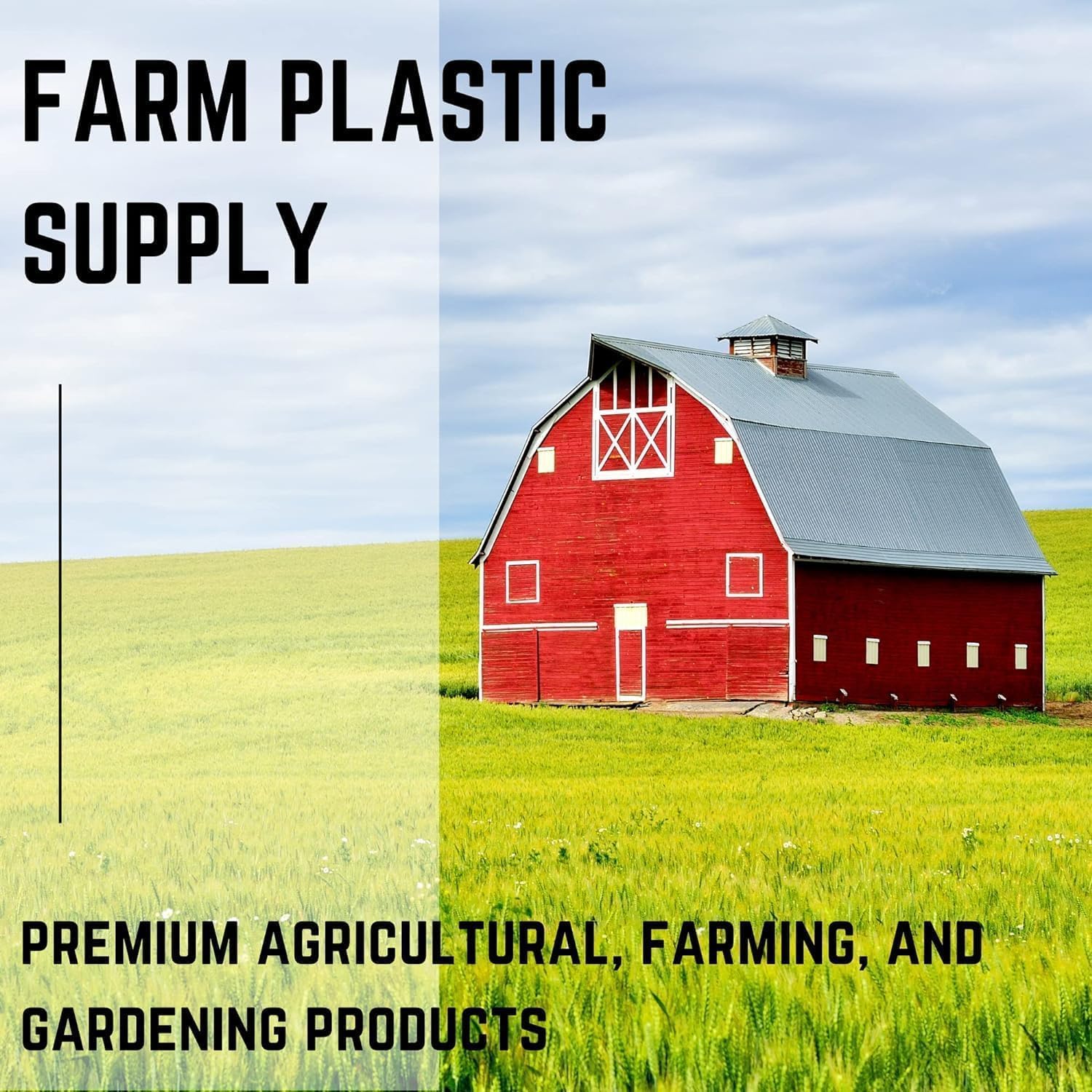 Farm Plastic Supply - Weed Control 6 Mil Black Plastic Sheeting - Heavy Duty Weed Barrier Landscape Fabric for Outdoor Gardens, Non Woven Weed Blocker Fabric, Weed Control (40' x 200')