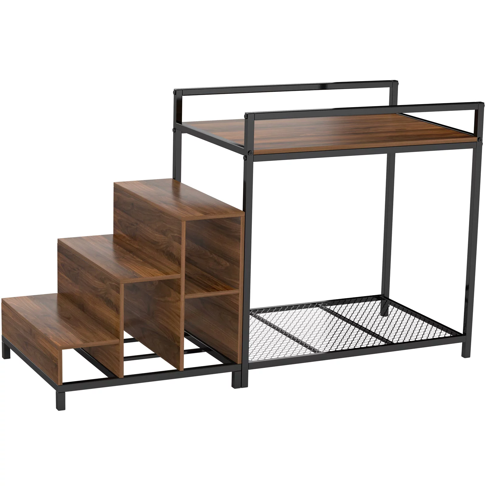 GDLF Dog Bunk Bed Window Pet Perch Elevated for Cats Dogs, Non-slip Pad and Storage