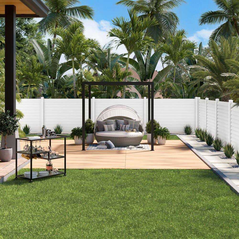 Barrette Outdoor Living 6 ft. x 6 ft. Louvered Fence Panel - Shop Hardware Tools Online Store