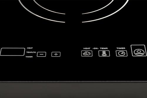 True Induction TI-1B Single Burner Counter Inset Energy Efficient Induction Cooktop, Black