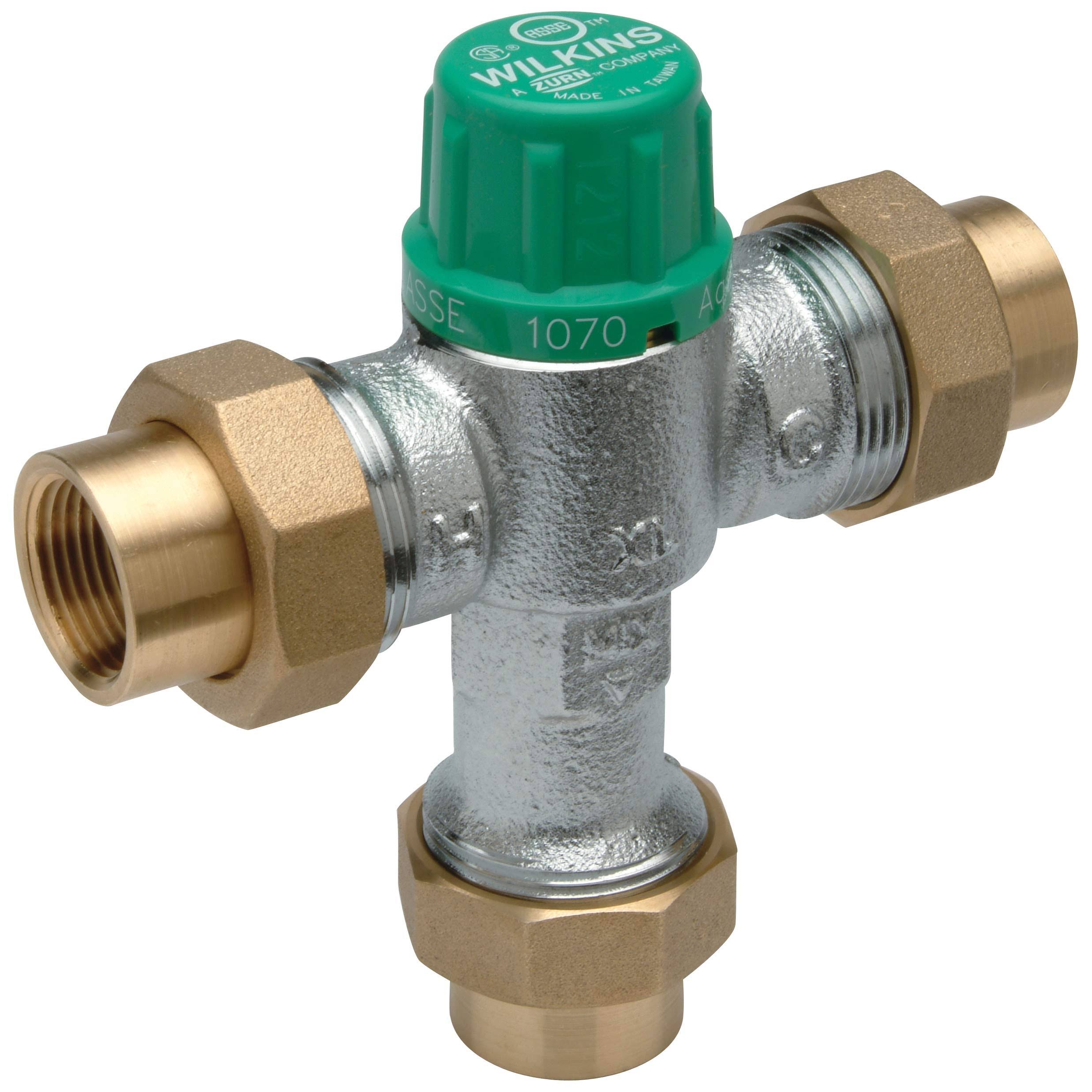 Zurn 34-ZW1070XL 3/4 in. FNPT Thermostatic Mixing Valve - Lead-Free Cast Bronze - ASSE1016, ASSE1070