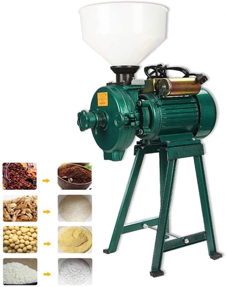 Electric Grain Grinder, 3000W Cereal Rice Corn Coffee Wheat Feed Mill Dry Cereals Grinder With Funnel, Suitable For Home Store