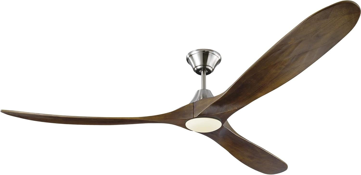 Monte Carlo 3MAVR60BKD Maverick Modern Energy Star 60 Ceiling Fan with LED Light and Hand Remote Control, 3 Balsa Wood Blades, Matte Black