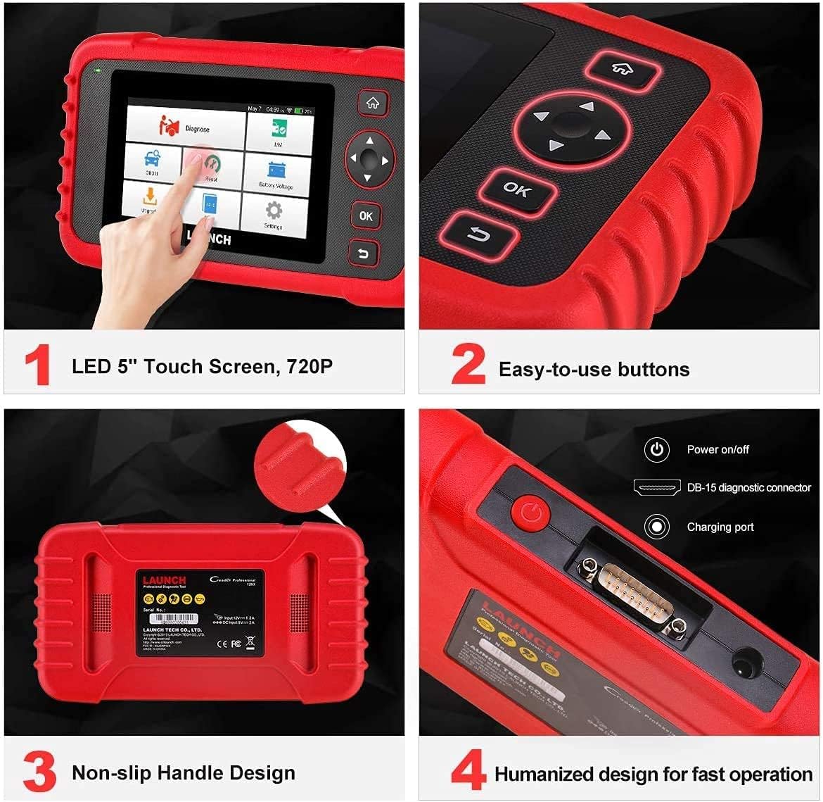 LAUNCH CRP129X OBD2 Scanner, LAUNCH Scan Tool 2022 Elite, Car Scanner for Engine at ABS SRS with Oil/EPB/SAS/TPMS/Throttle Body Reset, Automotive Code Readers with TPMS Gift, Lifetime Free Update