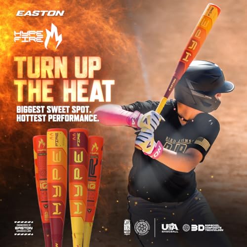 Easton | 2025 | Hype FIRE Baseball Bat | USSSA | -5 / -8 / -10 Drop | 2 3/4" Barrel | 2 Pc. Composite