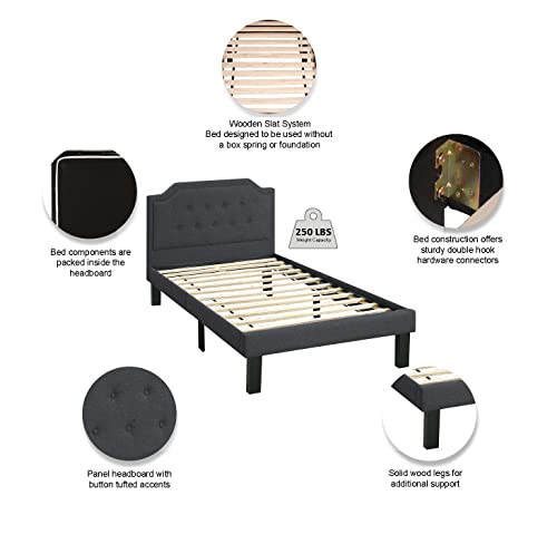 Poundex Bed, twin, Brown
