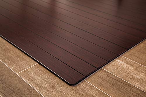Anji Mountain Office Chairmat Thickest & Sturdy Bamboo Chairmats Highly Premium Quality Anti-Slip Heavy Duty For Multi-Purpose Hardwood Floor Office & Home Floor Protector Office Chair mat-5mm Thick