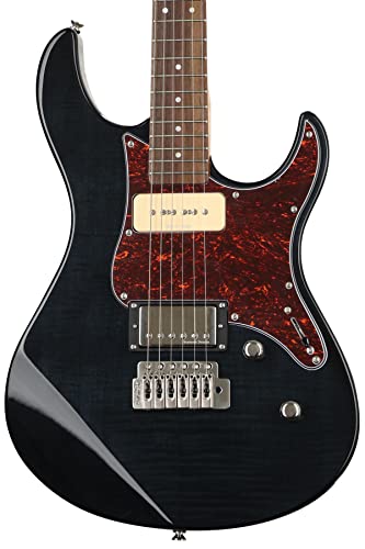 YAMAHA 6 String Solid-Body Electric Guitar, Right, Translucent Black, 612VII (PAC612VIIFM TBL)