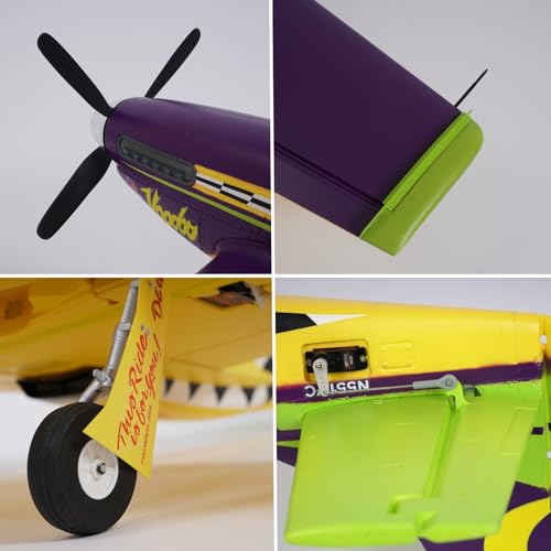 Fms Rc Planes for Adults 6 Channel Remote Control Airplane 1100mm P-51 VD Mustang Voodoo Hobby Rc Plane Without Reflex V2 PNP (No Radio, Battery, Charger)