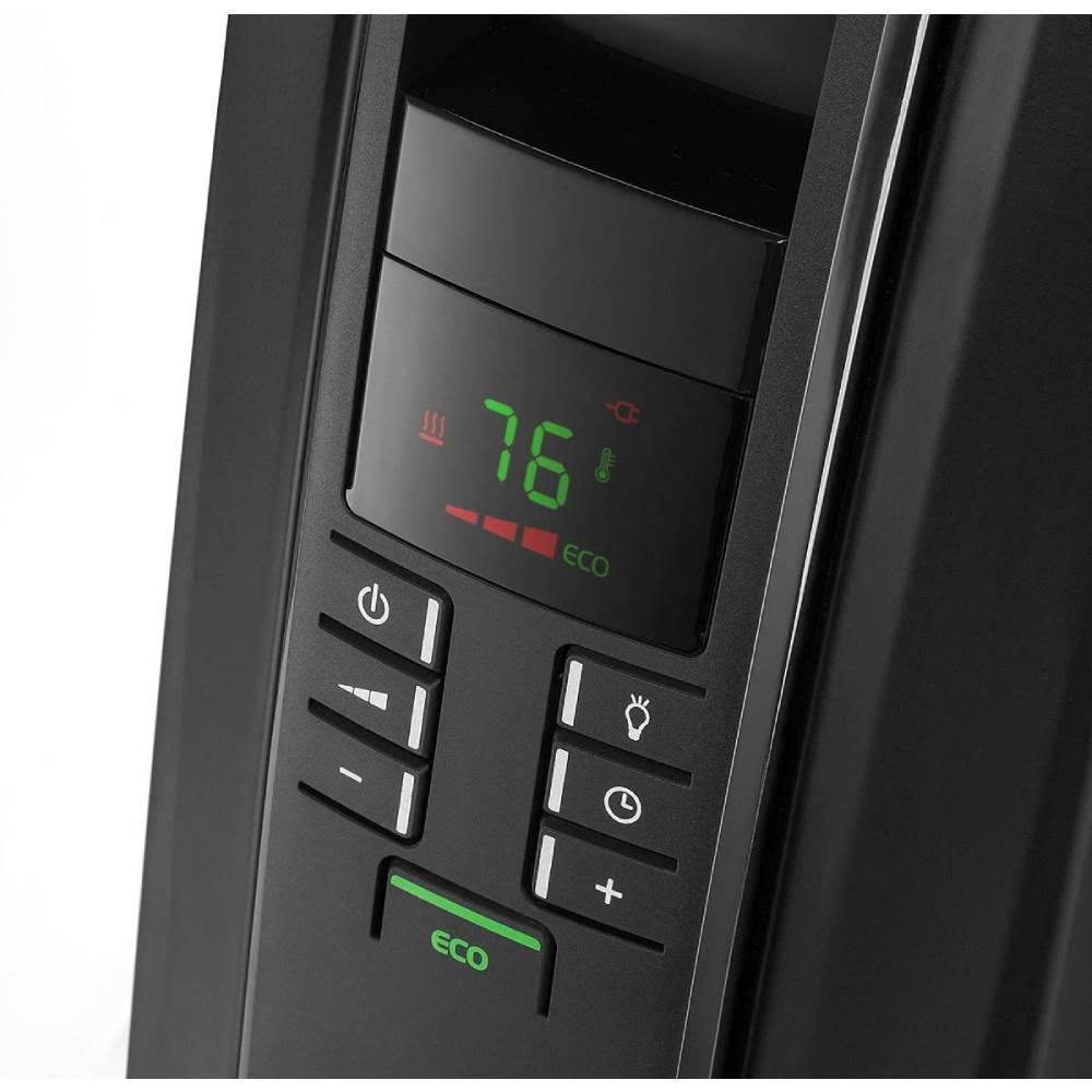 De&Longhi Oil-Filled Radiator Space Heater, Quiet 1500W, Adjustable Thermostat, 3 Heat Settings, Timer, Energy Saving, Safety Fe